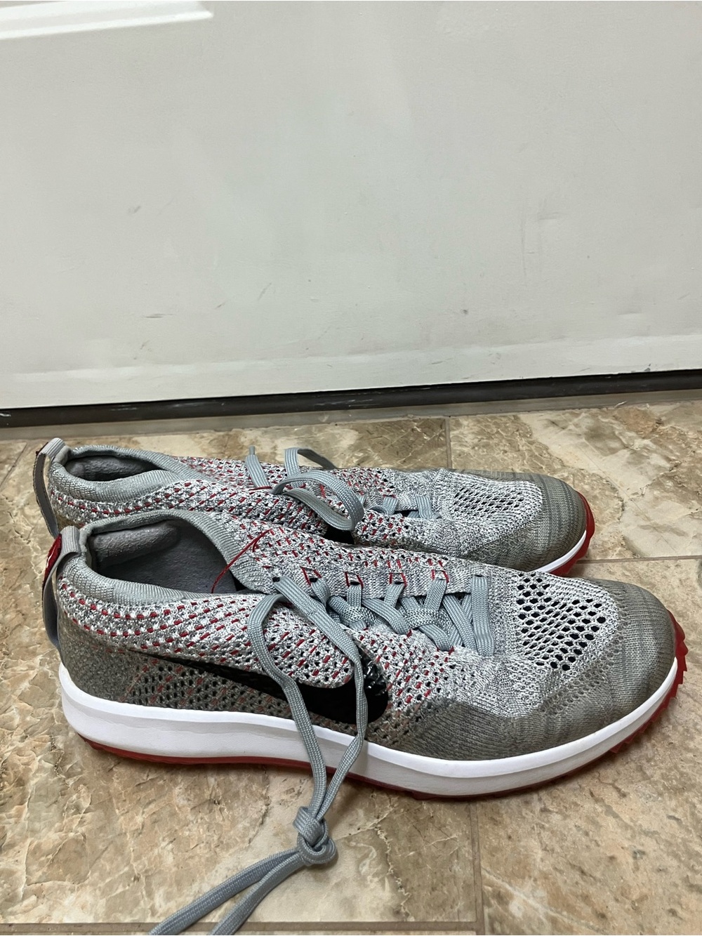Nike Flyknit Racer G Golf Shoes Grey 909756-002 - Men’s 9.5- RARE